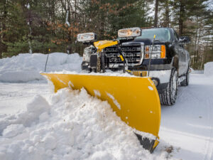 commercial snow plowing Parker
