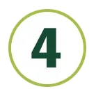 A bold, dark green number 4 is centered inside a white circle with a light green border, evoking the fresh, natural beauty of Parker, Colorado.